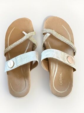 Aetrex Izzy Sparkle Comfort Sandals Size 6-6.5